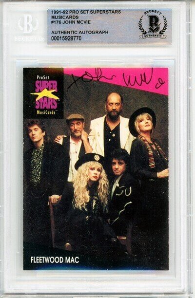 1991 -FLEETWOOD MAC- JOHN McVIE Beckett BAS Signed/Autograph/Auto Pro Set Card