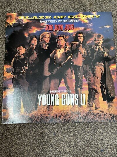 Jon Bon Jovi Blaze Of Glory - Young Guns 2 Rare 1990 LP Vinyl Original Vertigo