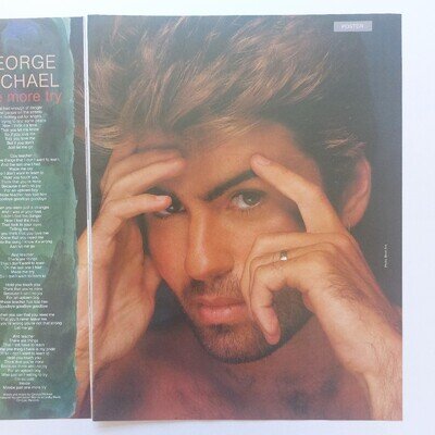GEORGE MICHAEL - One More Try Lyrics - Smash Hits UK Poster A4 Size (1988)