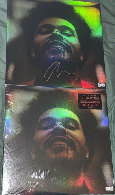 The Weeknd - After Hours HOLO VINYL LP Hand Signed Rare Holographic Vinyl