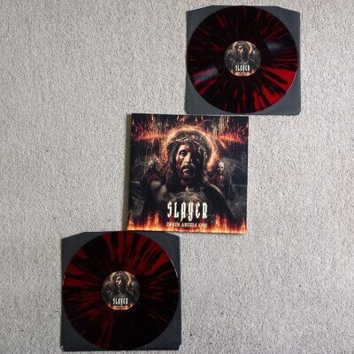 SLAYER - DEATH ANGELS - RED WITH BLACK SPLATTER VINYL 2 LP ALBUM - NEW