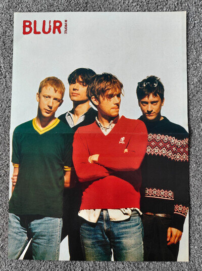 Blur - Vintage Double-Sided Poster 1995 - Damon Albarn - Britpop 90s - Very Rare