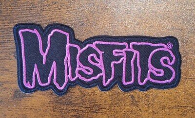 MISFITS Embroidered Sew/Iron-On Badge Purple Embroidered Gothic Punk Band Badge