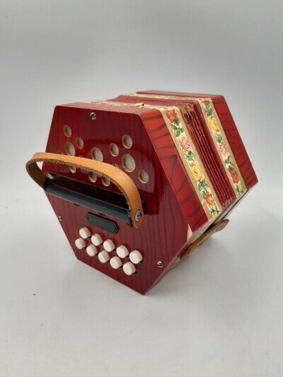 Vintage Concertina Made in Germany. Marked 'BM'