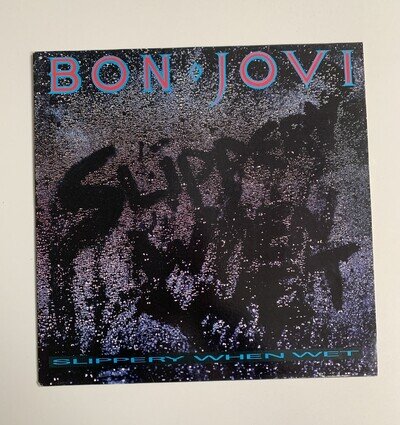 Bon Jovi - Slippery When Wet - Vinyl Record - Original 1986 UK Pressing LP Album