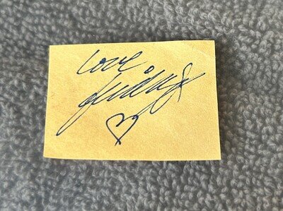 Anni-Frid Lyngstad Frida ABBA Small Signed Autographed Paper 4x2.5cm