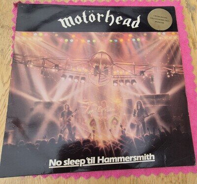 Motorhead No Sleep 'Til Hammersmith Limited Edition Gold Vinyl Album VG Conditio