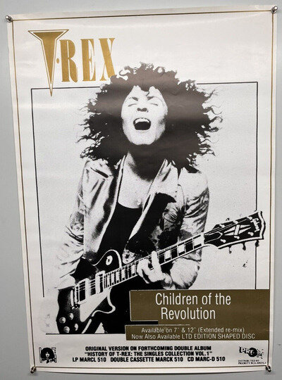 T Rex Marc Bolan Poster Orig Children Of The Revolution Record Store Promo 1987