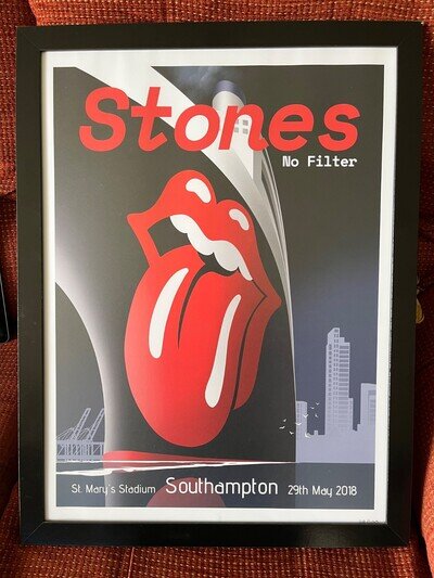 Rolling Stones Limited Edition Poster No Filter Southampton