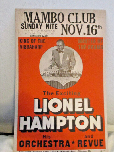 Original Vintage Lionel Hampton with Orchestra Poster and Photo