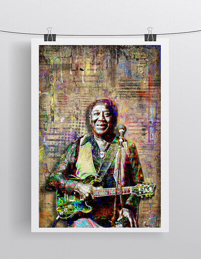 Muddy Waters 24x36in Poster Muddy Waters Blues Tribute Print Free Shipping US
