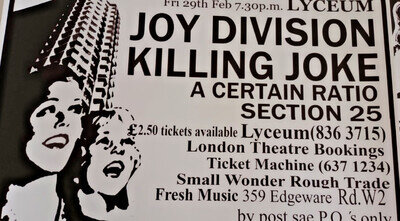 JOY DIVISION/KILLING JOKE/A CERTAIN RATIO/SECTION 25 the LYCEUM FRI 29th. 1980