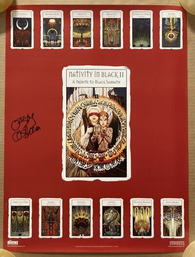 OZZY OSBOURNE Signed AUTOGRAPHED Autograph BLACK SABBATH PROMO POSTER 4 Trib CD