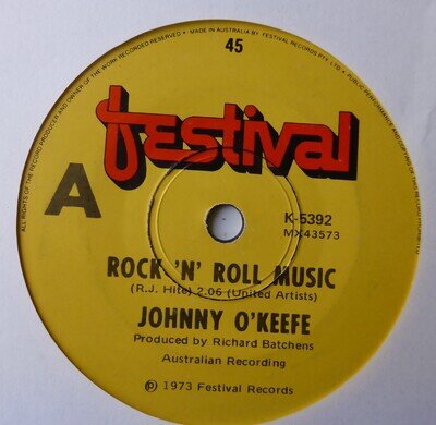 JOHNNY O'KEEFE - ROCK N ROLL MUSIC / MARY LEE AUSTRALIA SINGLE