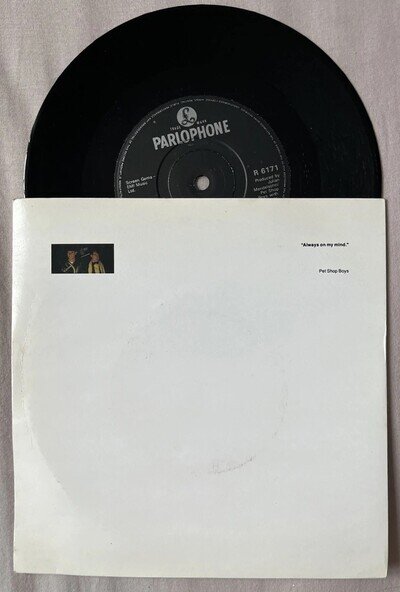 Pet Shop Boys - Always On My Mind 7” Single 1987 Parlophone vg+/vg+