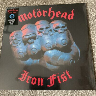 Motorhead Iron Fist LP Album vinyl record limited Blue swirl reissue 2022 metal