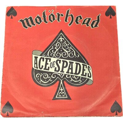 Motörhead Ace of Spades 1980 7 Inch Single Red Sleeve Bronze Records Rock