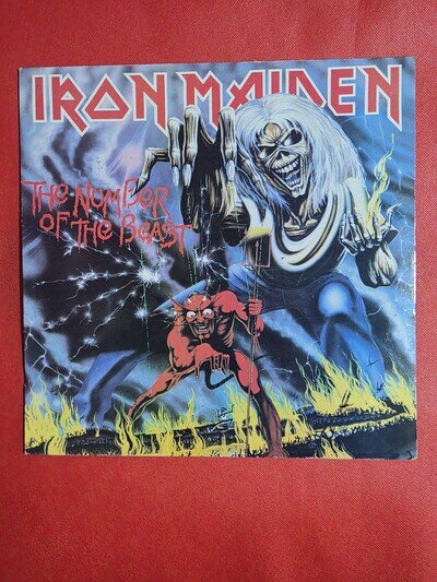 LP VINYL IRON MAIDEN THE NUMBER OF THE BEAST EMC 3400 UK 1ST PRESS 1982