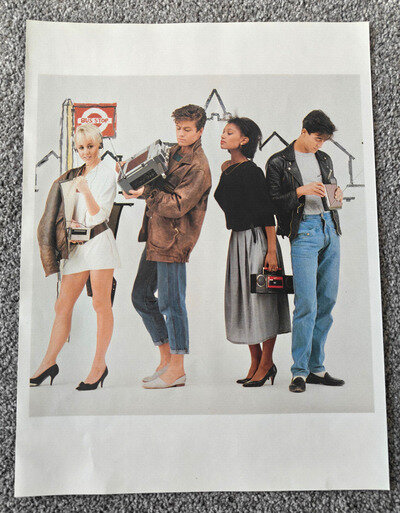 WHAM! - Magazine Poster 1980s - George Michael, Andrew Ridgeley - Rare/Vintage!