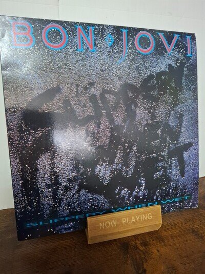 BON JOVI-SLIPPERY WHEN WET, VINYL LP, 1986 UK, VG+/VG