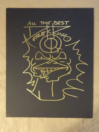 Signed Derek Riggs Autographed Iron Maiden 8"x10" Sketch Board BAS COA