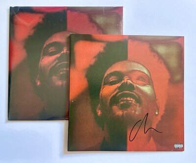 The Weeknd After Hours SIGNED Sleeve & DELUXE Clear Red Splatter 2LP NEW SEALED