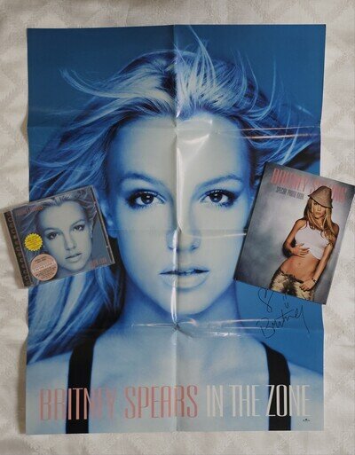 Britney Spears In The Zone Lot Korean CD & Rare Photobook + Poster