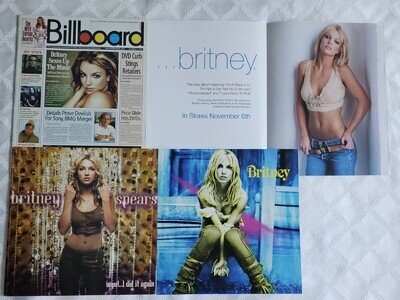 Britney Spears Billboard Magazine Special 20th Birthday Poster + Poster Flats x2