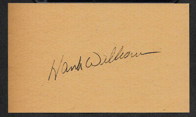 Hank Williams Sr. Autograph Reprint On Old 3x5 Card
