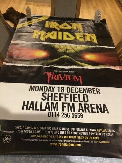 Iron Maiden 2006 Large tour poster with special guests Trivium