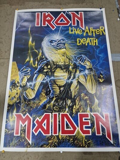 Iron Maiden Live After Death Poster 1980s PLEASE READ