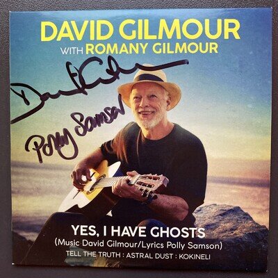 David Gilmour / Polly Samson Autographed "Yes, I Have Ghosts" CD w/AUTOGRAPH COA