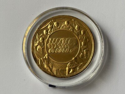 Gilded Silver Proof English National Opera Opening 1974 Medallion 66,7 Grams.