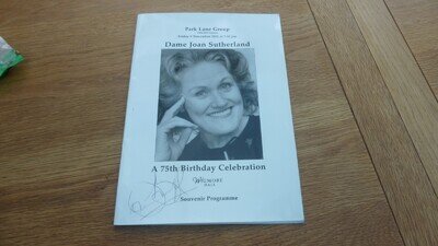 2001 ORIGINAL HAND SIGNED PROGRAMME DAME JOAN SUTHERLAND OPERA + BONYNGE