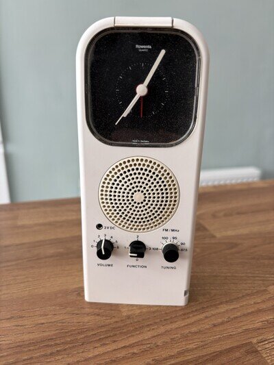 Ultra Rare 80s Rowenta Radio Clock Desk Alarm Made In Germany 1we605 Vintage