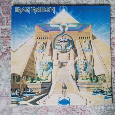 Iron Maiden Powerslave. Splattered White Vinyl with Inner