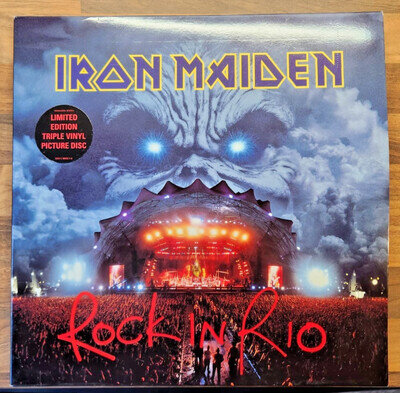Iron Maiden triple Vinyl Limited edition picture disc 2002 1st press Rock in Rio