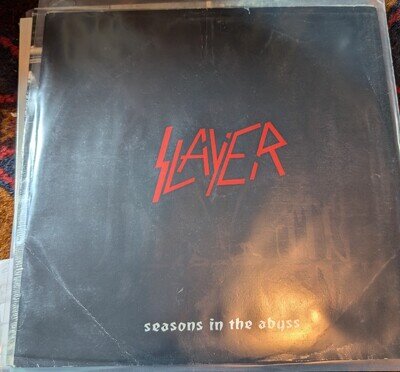 Slayer Seasons in the Abyss 12" Vinyl Record, Def American Thrash Metal Rare