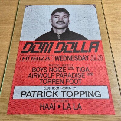 DOM DOLLA - PATRICK TOPPING @ HI IBIZA 2025 - IBIZA CLUB POSTERS - DJ MUSIC