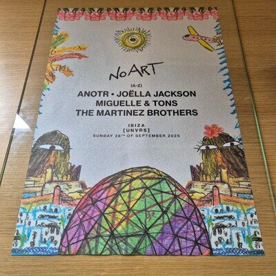 NO ART 28/09/25 @ UNVRS IBIZA 2025 - IBIZA CLUB POSTERS - DJ TECHNO MUSIC