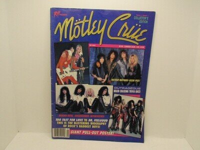 MOTLEY CRUE RIP Presents Magazine 1989 NO POSTER Vince Neil NIKKI SIXX Lee MARS