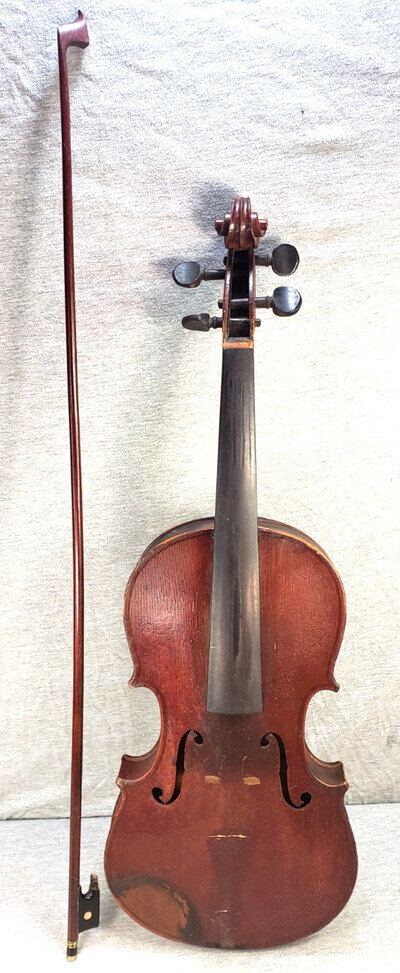 Antique German 4/4 Violin w/ Bow Special Copy Of Antonius Straduarius