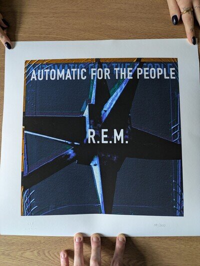 R.E.M+PAUL SMITH AUTOMATIC FOR THE PEOPLE SCREENPRINT POSTER LTD EDITION 191/300