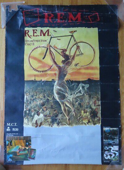 1985 R.E.M. Fables of the Reconstruction Promotional CBS Poster MICHAEL STIPE