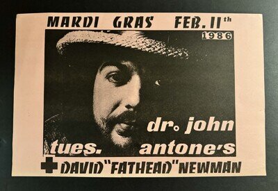 DR. JOHN Original 80’s Concert Poster ANTONE’S Austin Texas RARE New Orleans