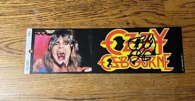 Ozzy Osbourne/ Autograph/ Bumper Sticker/ Speak of the Devil/ 1982/ Black Sabbat