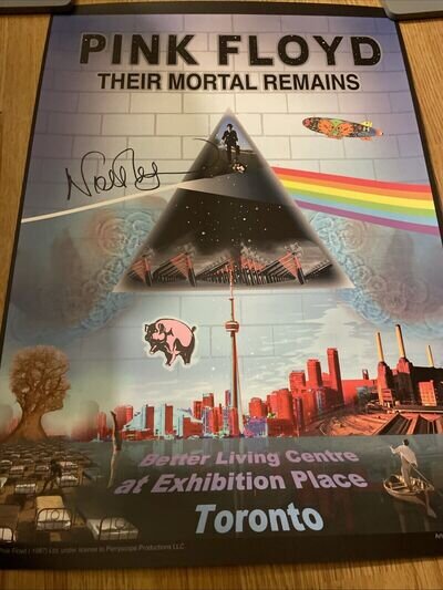 Pink Floyd Their Mortal Remains Toronto Poster Signed by Nick Mason Autographed