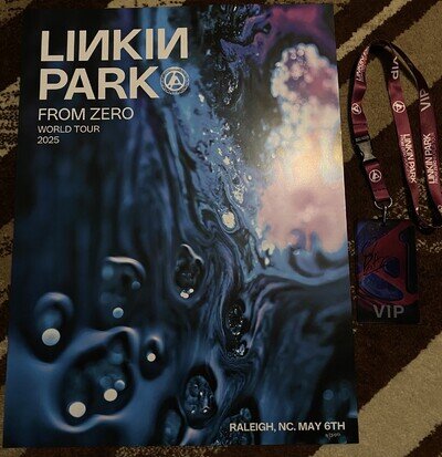 Linkin Park From Zero VIP Poster SIGNED AUTOGRAPHED Laminate, Magnet & Lanyard