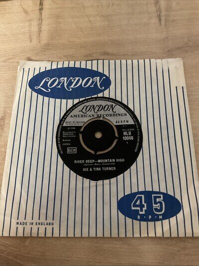 Ike and Tina Turner River Deep Mountain High 1966 Vinyl Record 7" Single
