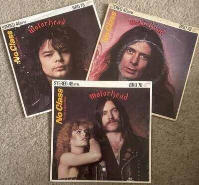 Motörhead. No Class. All 3 Picture Sleeves. See Description